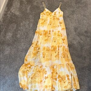 Express Yellow Floral Maxi Dress